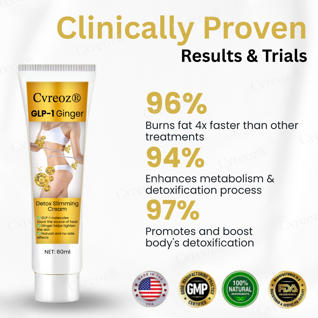 💥Easily remove stubborn fat💥Cvreoz® GLP Ginger Detox Slimming Cream